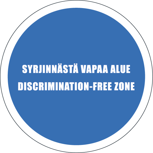 Syrjinnästä vapaa alue -merkki
